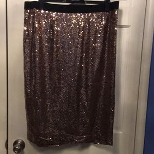 Pink Sequin Skirt.